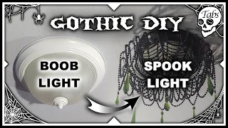 Faux Chandelier with Dollar Tree items | DIY Gothic Decor (Part 1)