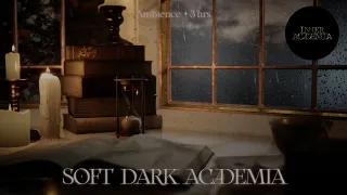 Soft Dark Academia Ambience 🏰🌧️･ﾟ✧Rain Sounds for Deep Focus 3hrs✧･ﾟ