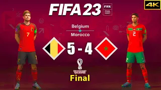 FIFA 23 - BELGIUM vs. MOROCCO - FIFA World Cup Final - De Bruyne vs. Hakimi - PS5™ [4K]