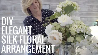 DIY Elegant Silk Floral Arrangement! EASY!