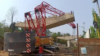 CRANE Turns Upslide  Down While Lifting Flyover Plate II Diphu Karbi Anglong II Flyover Bridge Diphu