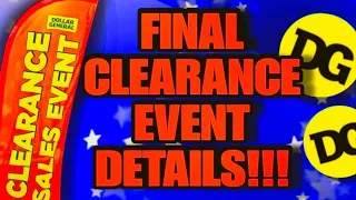 HERE WE GO!!! DOLLAR GENERAL CLEARANCE EVENT DETAILS!