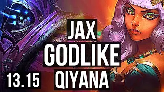 JAX vs QIYANA (TOP) | 13/2/8, 1.7M mastery, Godlike | EUW Challenger | 13.15