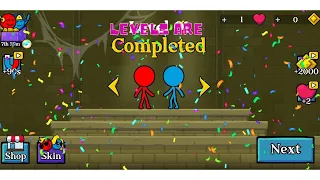 Red And Blue Stickman level 39 | How to Play this free addictive puzzle game brilliantly.