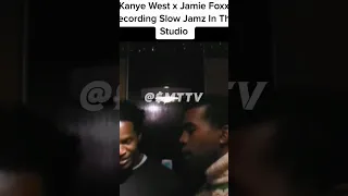 Kanye West Jamie Foxx Recording Slow Jamz In The Studio 🔥#kanyewest