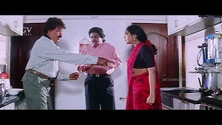 Tiger Prabhakar Doing Romance In Kitchen | Comedy Scene | Mysore Huli Kannada Movie | Ragasudha