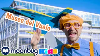 Blippi aprende sobre aviones en el Museo del Vuelo |Aprende con Blippi|@BlippiEspanol|Moonbug Kids