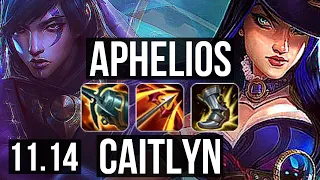 APHELIOS & Thresh vs CAITLYN & Morgana (ADC) | Rank 4 Aphelios, Legendary | KR Challenger | v11.14