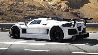 Gumpert Apollo S on Swiss Bernina Pass: Start Up, Accelerations & 4.2L Twin-Turbo Audi V8 Sound!