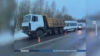 Серьёзное ДТП под Витебском. Семь человек в больницах (12.02.2024)