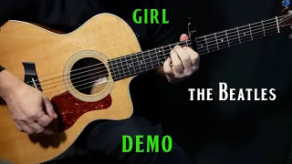 how to play "Girl" on guitar by The Beatles | acoustic guitar lesson tutorial