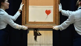 So wollte Banksy sein Bild eigentlich schreddern