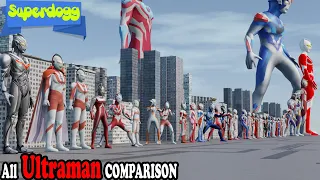 Ultraman Size Comparison| 3D Animation|「ウルトラマンサイズ比較