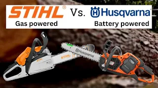 Stihl MS 162 vs MS 182 vs Husqvarna 540i | Gas vs Battery chainsaws