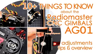 Radiomaster AG01 CNC gimbal adjustments : stick tension, mode change, throttle ratchet & friction