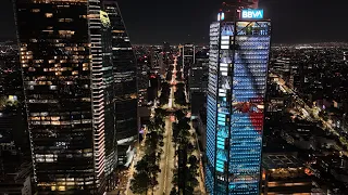 Avenida Paseo de la Reforma Ciudad de México vuelo con drone DJI mini 3 y DJI Air 3 4k