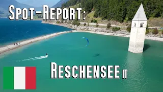 Spot-Report: Reschensee im Vinschgau, Italien. Kitesurfen, Wingfoilen, Windsurfen. Top Thermikspot