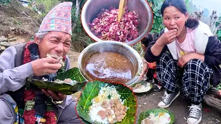 village river worshiping party || nature prayers in the village @lifeinruralnepal