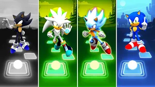 Dark Sonic 🆚 Silver Sonic 🆚 Hyper Sonic 🆚 Sonic The Hedgehog | Sonic EDM Rush Tiles Hop EDM Rush