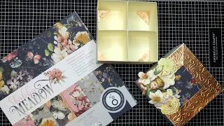 Sweet Square Gift Box with Partitions and Mitered Frame Top Tutorial! So Cool, Sturdy, and Giftable!