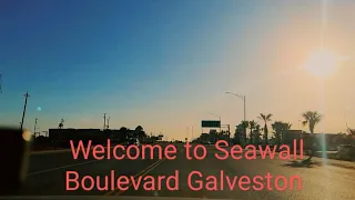 Drive with me on Seawall Boulevard Galveston Texas