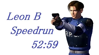 Resident Evil 2 Leon B Speedrun 52:59 [PCver]