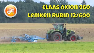 Tillage 2023 | Claas Axion 960 & Lemken Rubin 12/600 KUA disc harrow