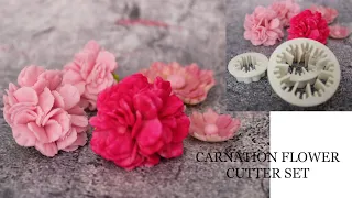 How to use Carnation flower cutter for fondant carnation & other flowers