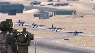 Middle East | Russian Air base destroyed by Drone Guided missiles | ARMA 3: Missile