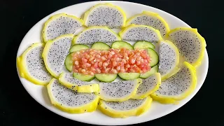 Beautiful Fruits Decoration Idea / Dragon Fruit Flower Decoration / Gaye Holud’s Fruits Decoration