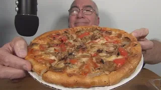 ASMR Eating Friday Night Pizza and Carrot Cake Whispering