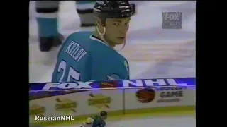 Viktor Kozlov scores vs Penguins for Sharks (21 dec 1996)