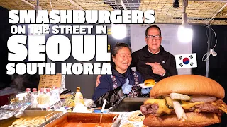 WE TOOK OVER A STREET CART IN SEOUL, SOUTH KOREA AND MADE SMASHBURGERS! | SAM THE COOKING GUY