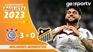 CORINTHIANS 3 X 0 ÁGUA SANTA | MELHORES MOMENTOS | 2ª RODADA DO PAULISTÃO 2023 | ge.globo