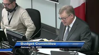 Budget Committee - January 12, 2023