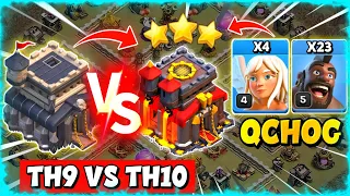 TH9 VS TH10 Max Attack Strategy 2023 | Th9 VS Th10 War Attack Strategy Clash of Clans - COC