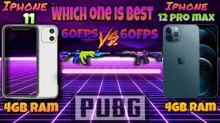 iPhone 11 60fps Vs iPhone 12 Pro Max 60fps PUBG COMPARISON🔥|| TDM M416 ONLY | Which One is Best..!