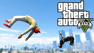 Grand Theft Auto V: GTA 5 - Parkour Fails # 8 (Best Parkour Stunts, Crank That , Highest Jumps)