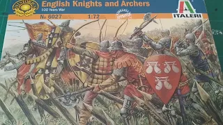 1:72 100 Years War English Knights and Archers Italeri - review and unboxing