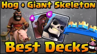 Giant Skeleton Hog Rider Deck For Arena 14 Clash Royal 2022 #supercell