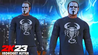 WWE 2K23 - Sting AEW 2023 w/ Arrival Entrance Song and Entrance Graphics! - WWE 2K23 Mods