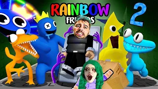 ESCAPAMOS DO PARQUE DO AZUL BABÃO 2 NO ROBLOX !! CAPÍTULO 2 (Rainbow Friends 2)