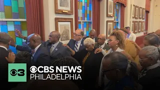 Community blesses new stained glass windows at Mother Bethel AME in Philadelphia's Society Hill