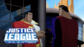 Superman and Shazam meet for the first time | Justice League Unlimited