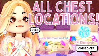 *EASY & FREE* 6,000+ DIAMONDS Royale High W/VOICEOVER! *ALL DIVINIA PARK CHEST LOCATIONS 2022* 🏰