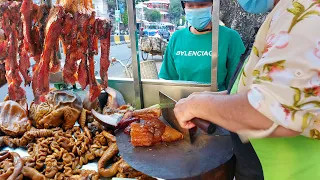 Amazing Knife Skills ! Woman of Braised Pork Organs & Roasted Duck - Cambodian Street Food