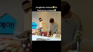 Jungkook Sneeze vs Taehyung Sneeze 🤣