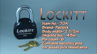 #296 Lockitt 70A Padlock by Paclock