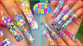 viewers choice:🌈LISA FRANK NAILS!🐯DIY Custom Decals💖