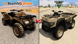 BeamNG.Drive КВАДРОЦИКЛ VS ГТА 5 КВАДРОЦИКЛ - ГДЕ ЛУЧШЕ?